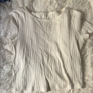 White rubbed crop top